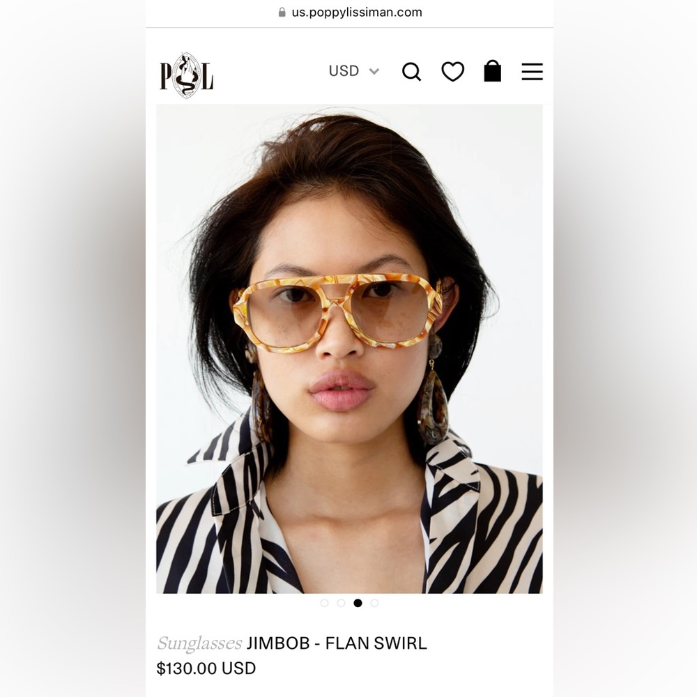 ☀️ POPPY LISSIMAN JIMBOB FLAN SWIRL SUNGLASSES ☀️
